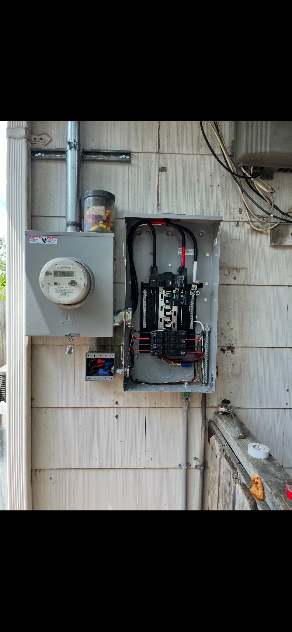 Complete 200 amp electrical panel upgrade with meter for EV charging capacity